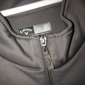 2x Men’s Callaway Golf jacket pullover gray grey Light Weight Golf Shirt XXL